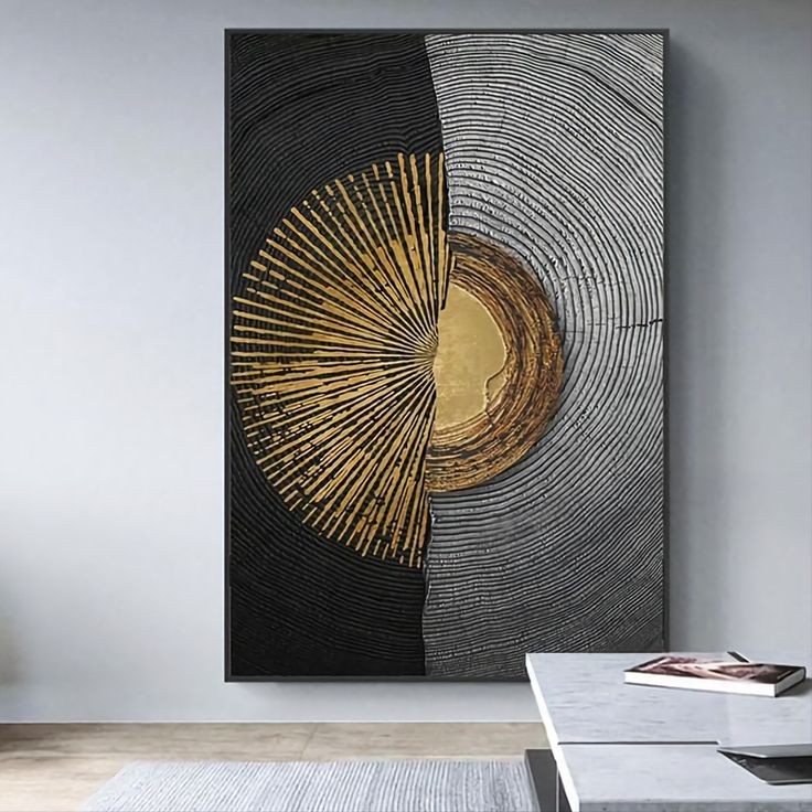 تابلو دکوراتیو نقش برجسته خورشید ۱۲۰*۸۰ کد ۳۲۳۴