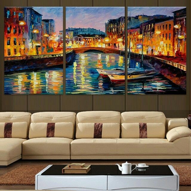 تابلو نقاشی رنگ روغن غروب ونیز هنر دست ۲۰۰*۱۰۰ کد ۷۰۳۰