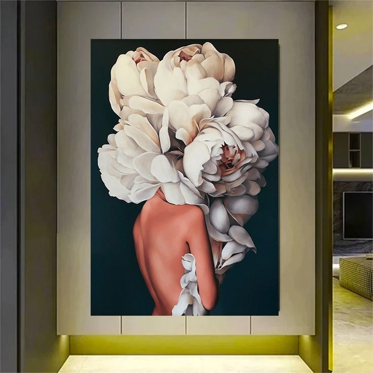 تابلو دکوراتیو رنگ روغن زن مدرن ۱۰۰*۶۰ هنر دست کد ۱۷۶۵