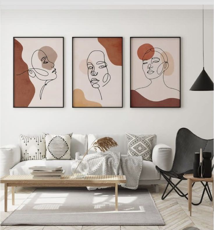 تابلو سه تیکه مینیمال هنر دست ۱۵۰*۷۰ کد ۶۲۰