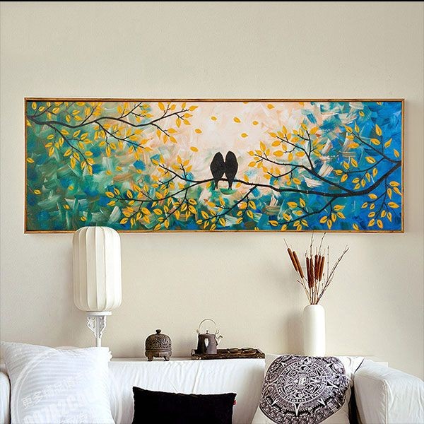 تابلو نقاشی رنگ روغن ماه عسل کار دست ۱۴۰*۶۰ کد ۱۵۴۳ ارسال رایگان💥