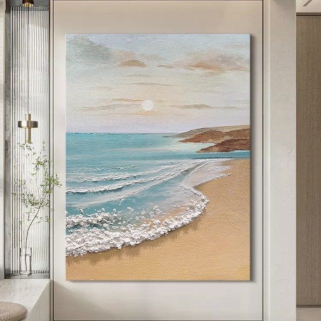 تابلو دکوراتیو نقش برجسته ساحل دریا ۱۰۰*۷۰ کد ۸۱۷