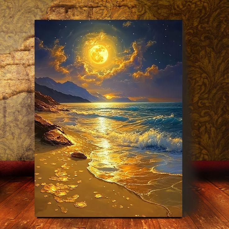 تابلو رنگ روغن sunshine of life هنر دست ۱۰۰*۷۰