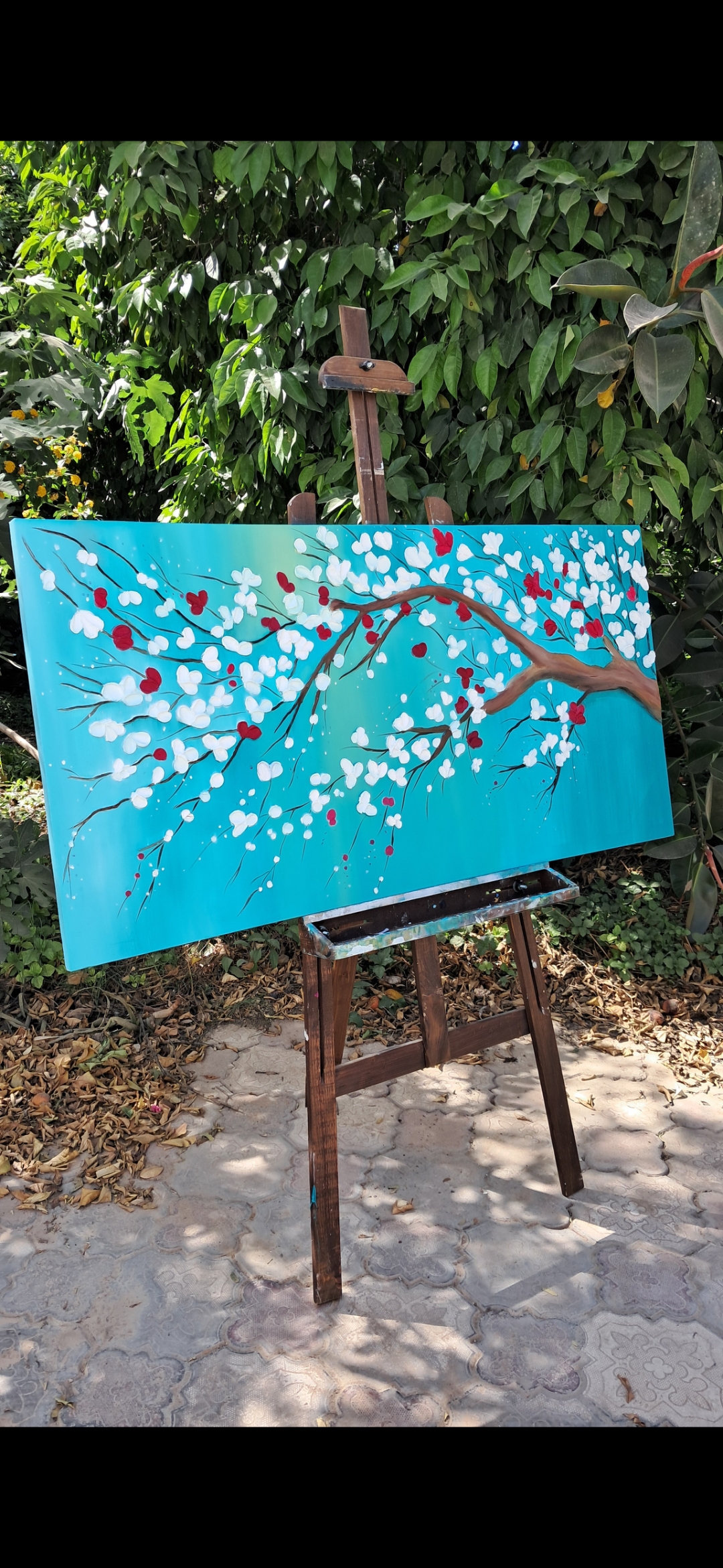 تابلو دکوراتیو درخت شکوفه نقش برجسته ۱۴۰*۷۰