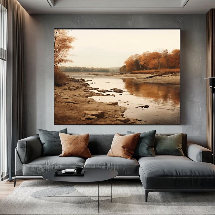 تابلو نقاشی رنگ روغن طبیعت مدرن هنر دست ۱۲۰*۹۰ کد ۱۷۵۴