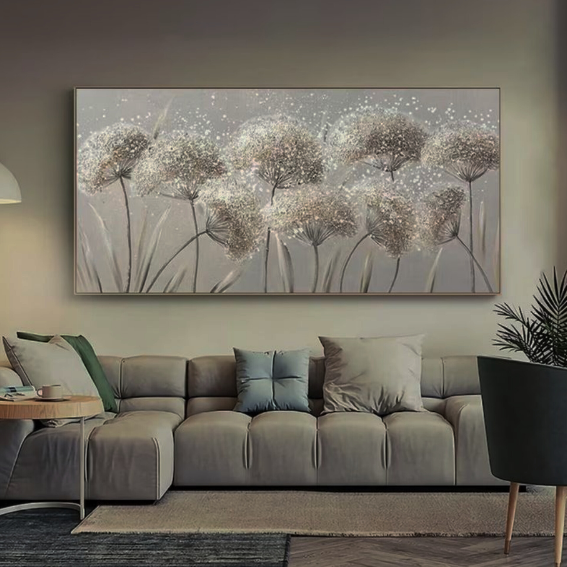 تابلو دکوراتیو نقش برجسته قاصدک هنر دست ۱۵۰*۸۰ کد ۱۰۳