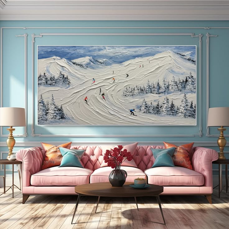 تابلو دکوراتیو نقش برجسته توچال ۱۴۰*۷۰ کد ۶۰۵۴