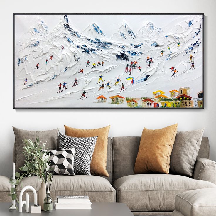 تابلو دکوراتیو نقش برجسته توچال ۱۴۰*۷۰ کد ۷۰۵۴