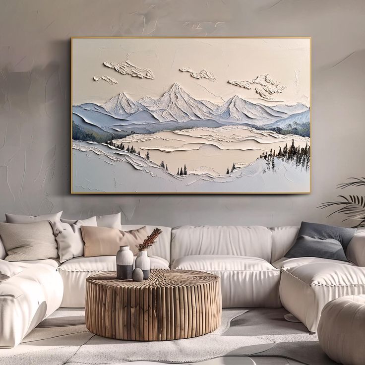 تابلو دکوراتیو نقش برجسته توچال ۱۳۰*۹۰ کد ۸۰۵۴