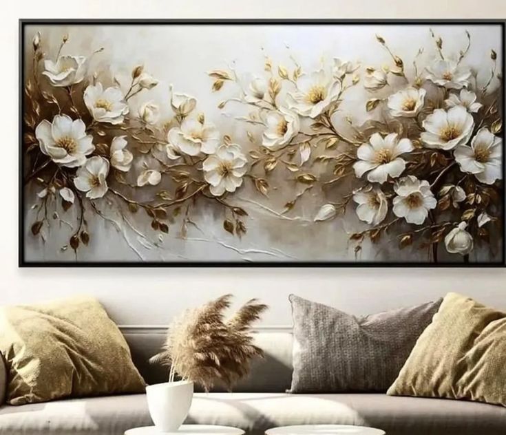 تابلو دکوراتیو نقش برجسته گل افشان ۱۴۰*۷۰ کد ۷۸۰