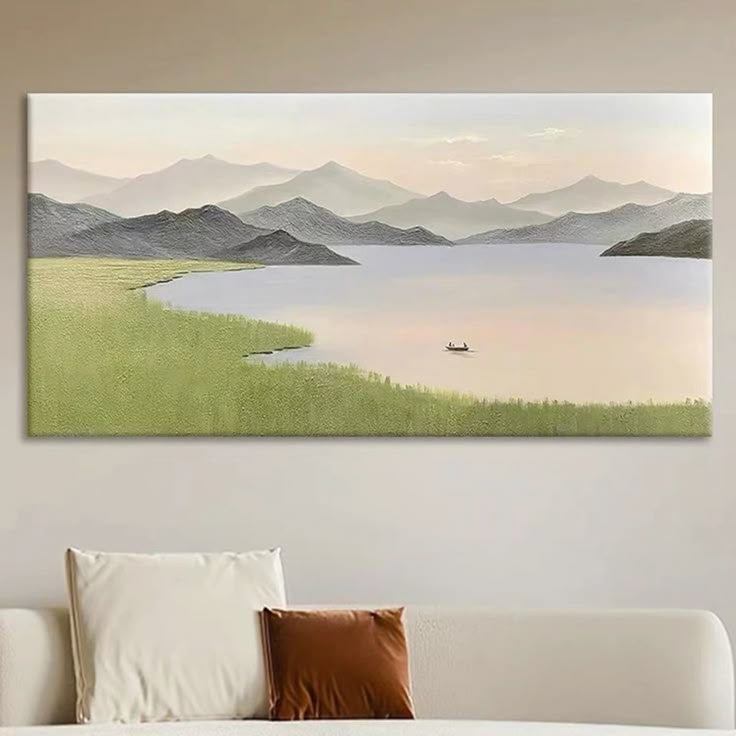 تابلو نقاشی رنگ روغن طبیعت مدرن ۱۴۰*۷۰ کد ۱۰۲