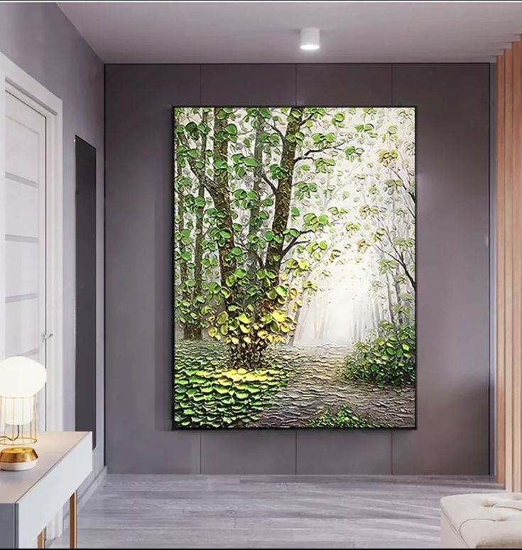 تابلو طبیعت مدرن نقش برجسته کار دست ۱۲۰*۸۰ کد ۰۸۸