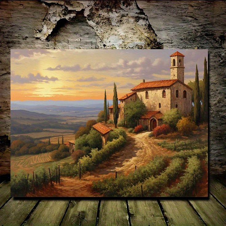 تابلو نقاشی رنگ روغن قلعه کار دست ۱۲۰*۸۰ کد ۷۴۴۴ با قاب ارسال رایگان 💥