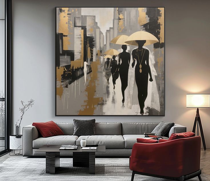 تابلو نقاشی رنگ روغن آدمک ها هنر دست ۱۰۰*۱۰۰ کد ۷۱۷