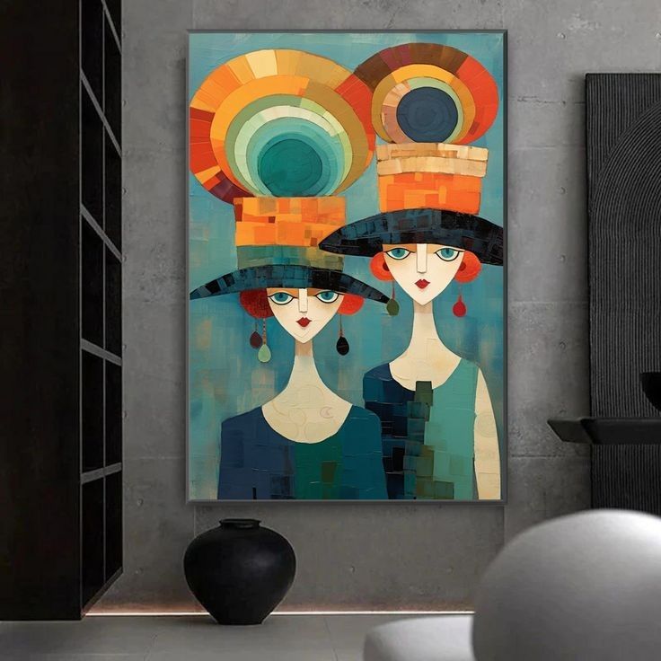 تابلو نقاشی رنگ روغن مدرن کاترینا هنر دست ۱۰۰*۷۰ کد ۶۴۴۳ ارسال رایگان💥