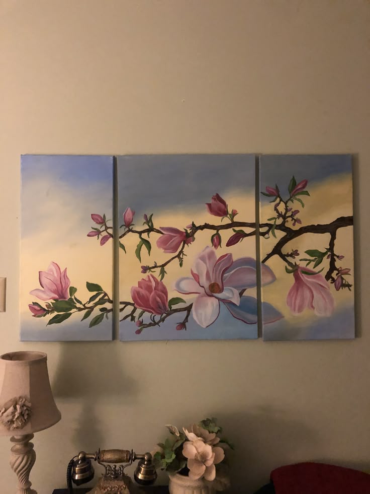 تابلو نقاشی رنگ روغن سه لت پنجره هنر دست ۲*۱ کد ۶۲۲۳